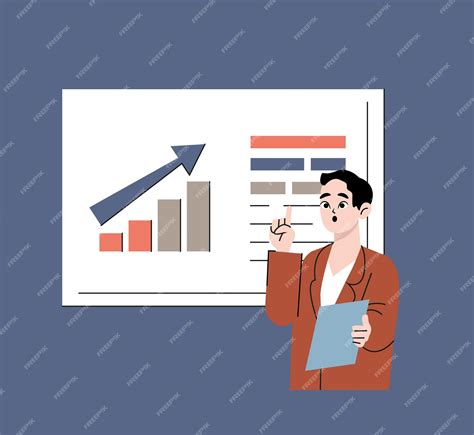 Premium Vector | Consultant who analyzes data. flat drawn style vector
