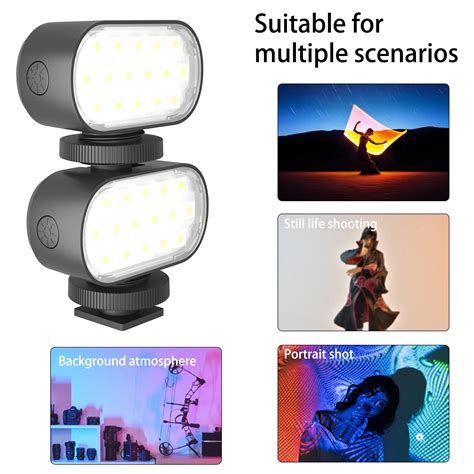 PULUZ Luz LED RGB para fotografía luz de relleno para selfies y