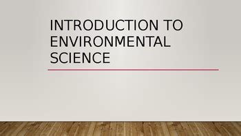 Introduction To Environmental Science Powerpoint By A Side Of Science