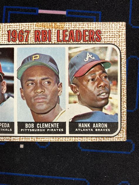 Topps Nl Rbi Leaders Hank Aaron Roberto Clemente Orlando Cepeda