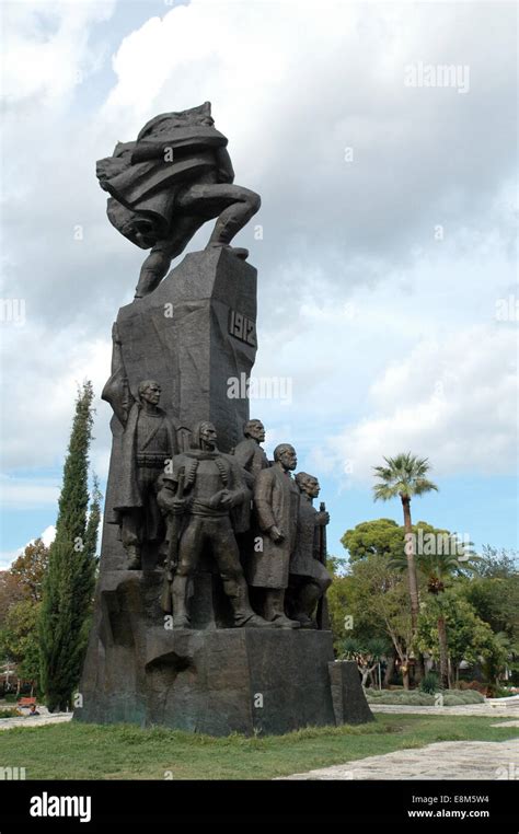 Albanian Revolution Monument Showing Ismail Qemal Bej Vlora In