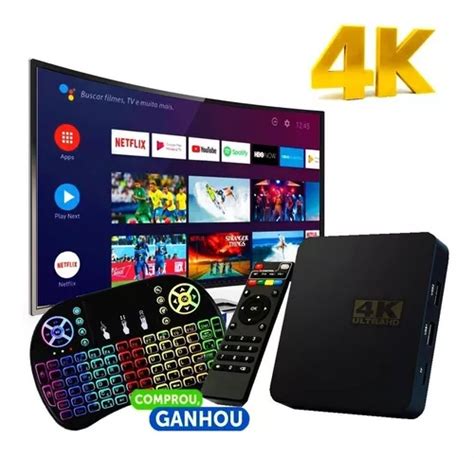 Tv Box K Mais Mini Teclado Transforme Tv Em Smart Android Escorrega