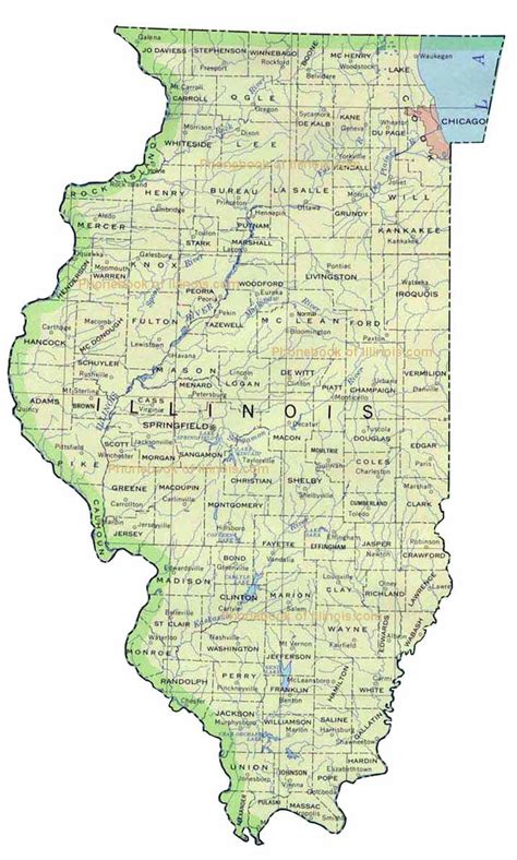 Map of Illinois by Phone Book of the World.com