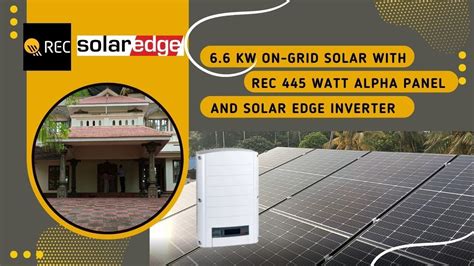 66kw On Grid Rooftop Solar Power Plant Alamcode Kerala Rec Alpha