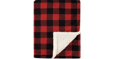 Hudson Mink Blanket With Sherpa Backing Buffalo Plaid Compare Prices