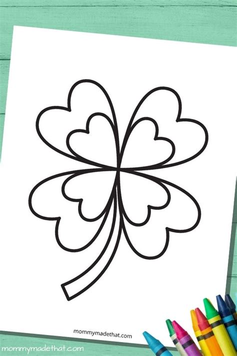 4 Leaf Clovers Coloring Pages