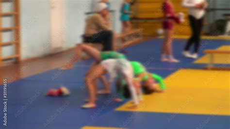 Rhythmic gymnastics training Stock Video | Adobe Stock