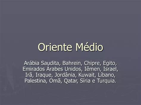 PPT Oriente Médio PowerPoint Presentation free download ID 3900837