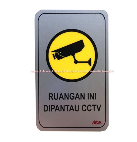 Jual Ace Sticker Ruangan Ini Dipantau Cctv Stiker Abu Abu Grey Stiker