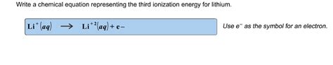 Solved Write a chemical equation representing the third | Chegg.com