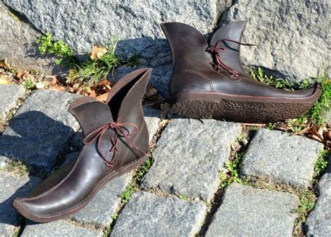 Poulaines Leather Medieval Gothic Shoes Boots Middle Ages Etsy