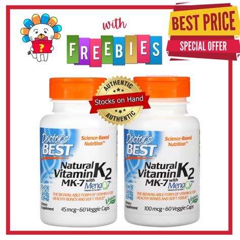 Doctor S Best Natural Vitamin K2 Mk 7 With Men Q7 45mcg And 100mcg 60 Veggie Caps Lazada Ph