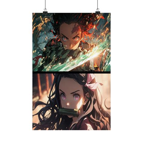 Tanjiro & Nezuko Demonslayer Inspired Fan Art Anime Poster - Etsy