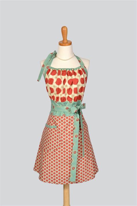 Cute Kitsch Retro Apron Full Kitchen Womens Apron Handmade Etsy