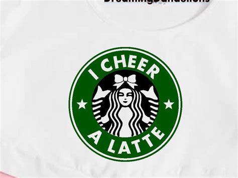 I Cheer A Latte Cheer Team T Cheer Shirt Latte Crop Etsy