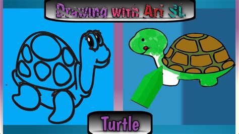 How To Draw Turtle Easy Drawing Step By Step Drawing In Art Easy Way