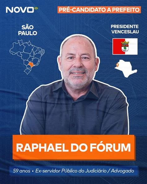 Raphael do Fórum é o pré candidato a Prefeito de Presidente Venceslau