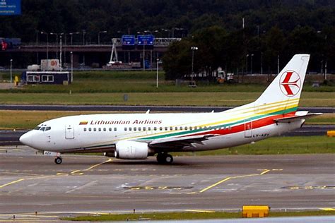 LY AZY Boeing 737 548 26287 Lithuanian Airlines Amster Flickr