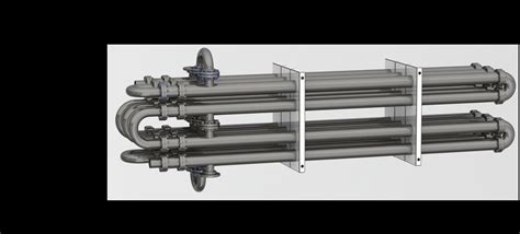 Double Pipe Heat Exchanger HAIRPIN 3D model | CGTrader