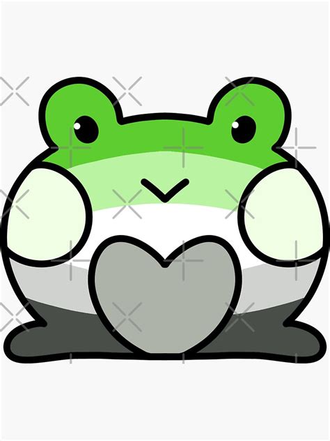 Aromantic Pride Flag Frog Sticker For Sale By Tigerjawed Redbubble