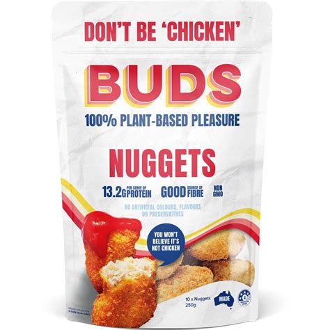 Buds Plant Based Nuggets 250g Woolworths