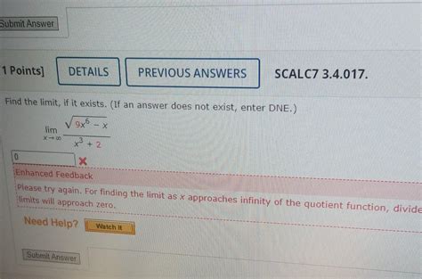 Solved Find Each Limit If It Exists A Limx→∞x6−8x51 B