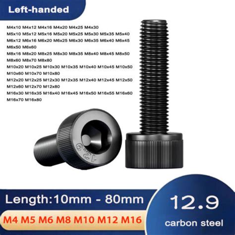 M M M M M M M Left Hand Thread Socket Head Cap Screws Bolts