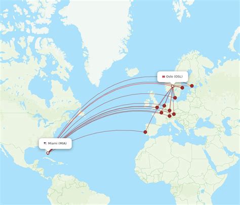 All Flight Routes From Oslo To Miami Osl To Mia Flight Routes