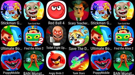 Ultimate Bowmasters Tom Gold Run Red Ball Stickman Giant Angry Birds