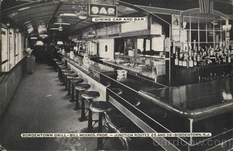 Bordentown Grill Diner Dining Car & Bar New Jersey Postcard