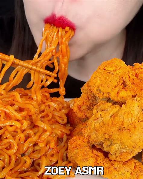 Asmr Cheetos Fried Chicken Spicy Fire Noodles 치토스치킨 불닭볶음면 먹방 Mukbang