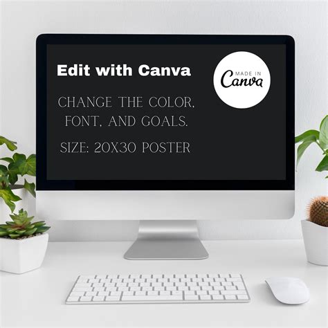 2024 Goal Checklist L Goal Check List Download L Men's Office Poster L