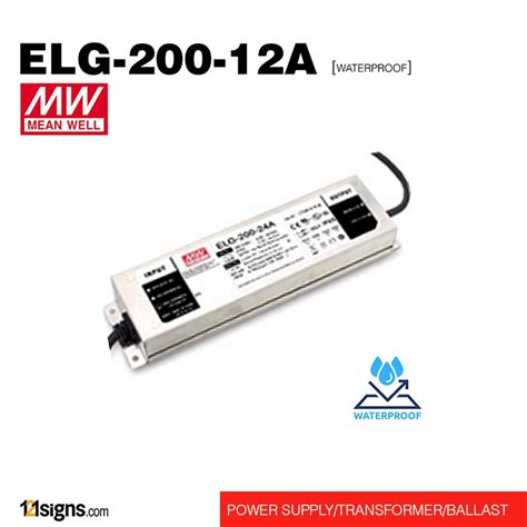 LED MEANWELL AC DC Single Output LED Driver Mix Mode ELG 200 12A