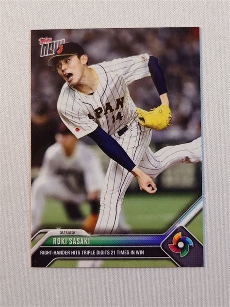 未使用topps now 佐々木朗希 千葉 ロッテ マリーンズ WBC 19 侍ジャパン WBC 2023 カード トップスナウ Roki