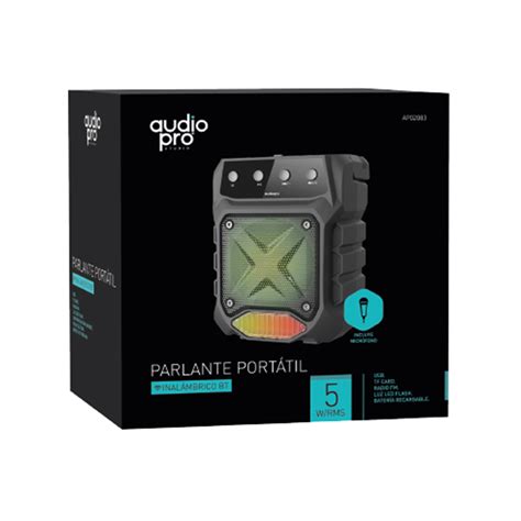 Ripley PARLANTE PORTATIL BLUETOOTH CON USB SD BATERIA RECARGABLE BLACK