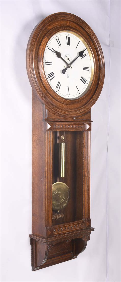 A Waterbury Regulator No 66 Hanging Clock