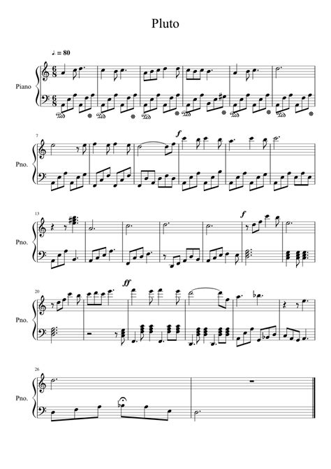 Pluto Sheet Music For Piano Download Free In Pdf Or Midi