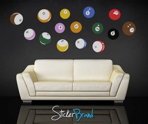 Graphic Vinyl Wall Decal Sticker Billiard Balls Item Osmb130 Wall