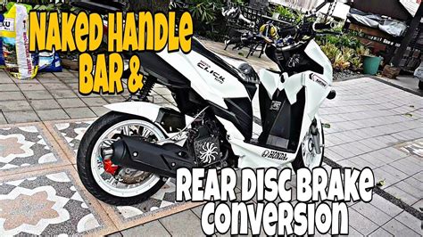 HONDA CLICK 160CC Rear Disc Brake And Naked HandleBar Conversion YouTube