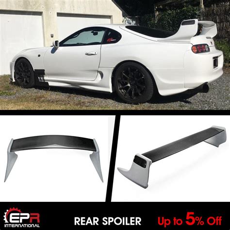 Full Carbon Fiber Rear Trunk Wing Jdm Spoiler Boot Lip For Toyota Supra