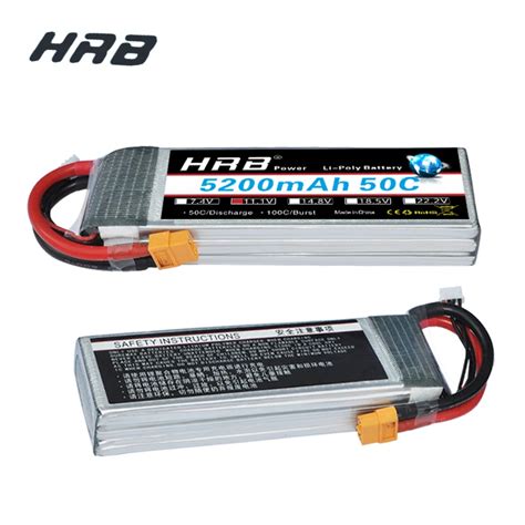 HRB 3s Lipo 11 1V 5200mAh 50C RC Battery TRX Plug XT60 T Dean Type For