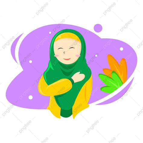 Muslimah Clipart Transparent Background Cute Muslimah Hijaber