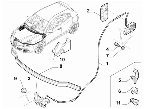 50555554 Alfa Romeo Giulietta Bonnet Release Cable