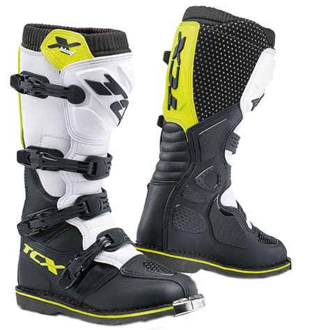 Bottes Cross TCX Boots X BLAST WHITE BLACK YELLOW FLUO 2020 Pilote