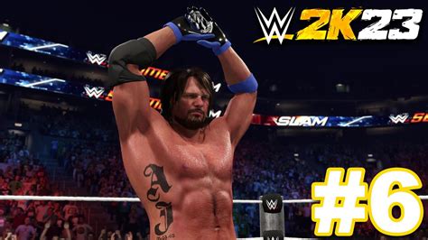 WWE 2K23 SHOWCASE Gameplay Part 6 AJ Styles Vs John Cena YouTube