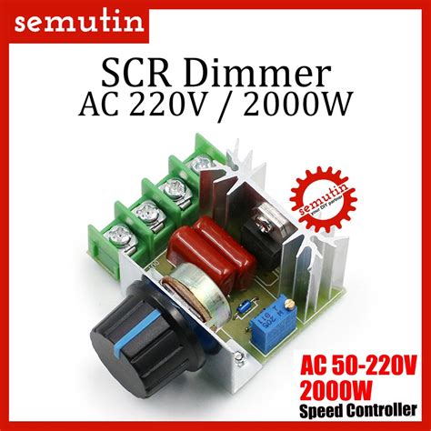 Jual Dimmer SCR 2000W AC Voltage Regulator Speed Controller PWM Motor