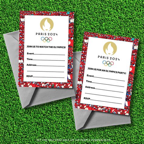 Free Printable Olympics Watch Party Invitations Paris