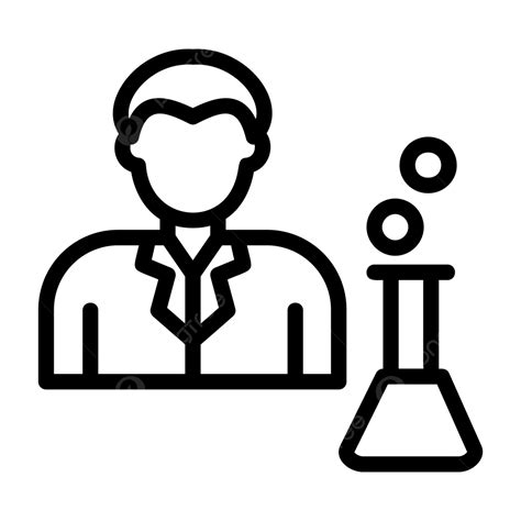 Icono De Línea De Técnico De Laboratorio Vector Png Icono De Técnico