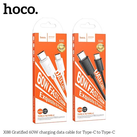 CÁP SẠC HOCO X88 TYPE-C TO TYPE-C 60W / C TO L 20W | Shopee Việt Nam