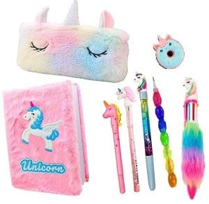 Flipkart Aapeflex Unicorn Combo Pcs Fur Diary Fur Pouch Pen